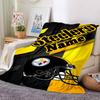 Custom Name Pittsburgh Steelers Gear Party Blanket For Couch Bed Plush Cozy Fuzzy Blanket Super Soft Warm Blankets For Fall And Winter 0916175