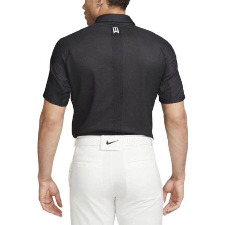 Nike Polo Shirts Men's Black Polo Collar Moderate Straight Fit DR5327-010