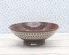 Castle Enterprises [15cm Shallow Bowl (Brown) Set of 10] Mino Ware Lace-Patterned Bowls for a Cute and Stylish Look. Recommended for Women.