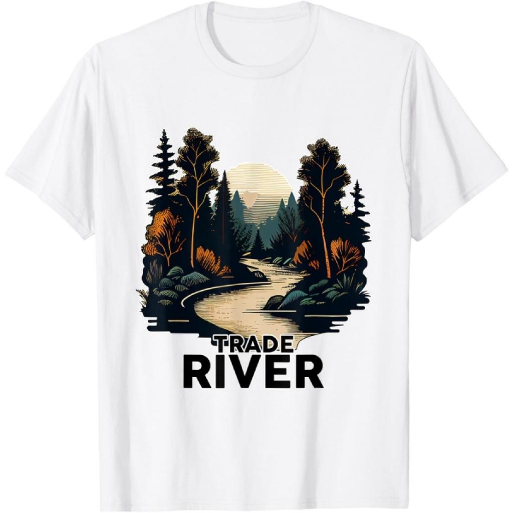 Футболка Trade River Ретро Минималистичная Футболка Торговая Река