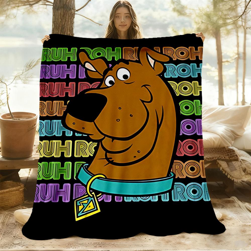 1 шт. Плед Scooby Doo Mystery для улицы, легкий, фланелевый, мягкий и теплый, всесезонный, для улицы, кемпинга, гостиной, офиса, L1106015
