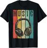 Electronic Music Lover DJ Gift Vintage Retro Headphones Gift Unisex T-Shirt