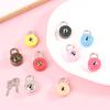 Round Shape Padlock Mini Luggage Hardware Locks W/Key For Jewelry Box Suitcase