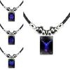 Trendy Unisex Zodiac Pendant Necklace Handmade With Black Leather Rope