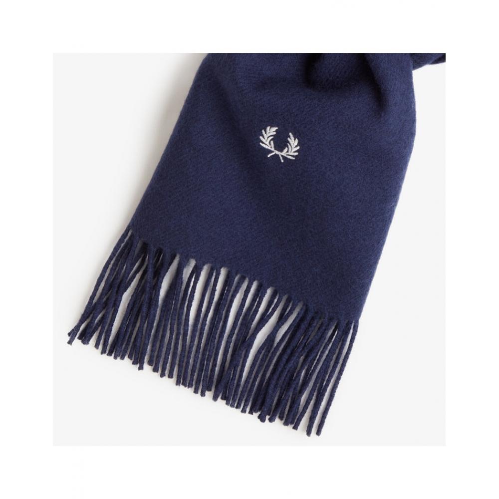 Fred Perry Шарф из овечьей шерсти темно-синий, белоснежный Cfpu2334126 608