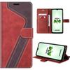 Protective Case - BOOLING - for Samsung Galaxy A14 4G-5G - PU Leather - Red - Card Slots
