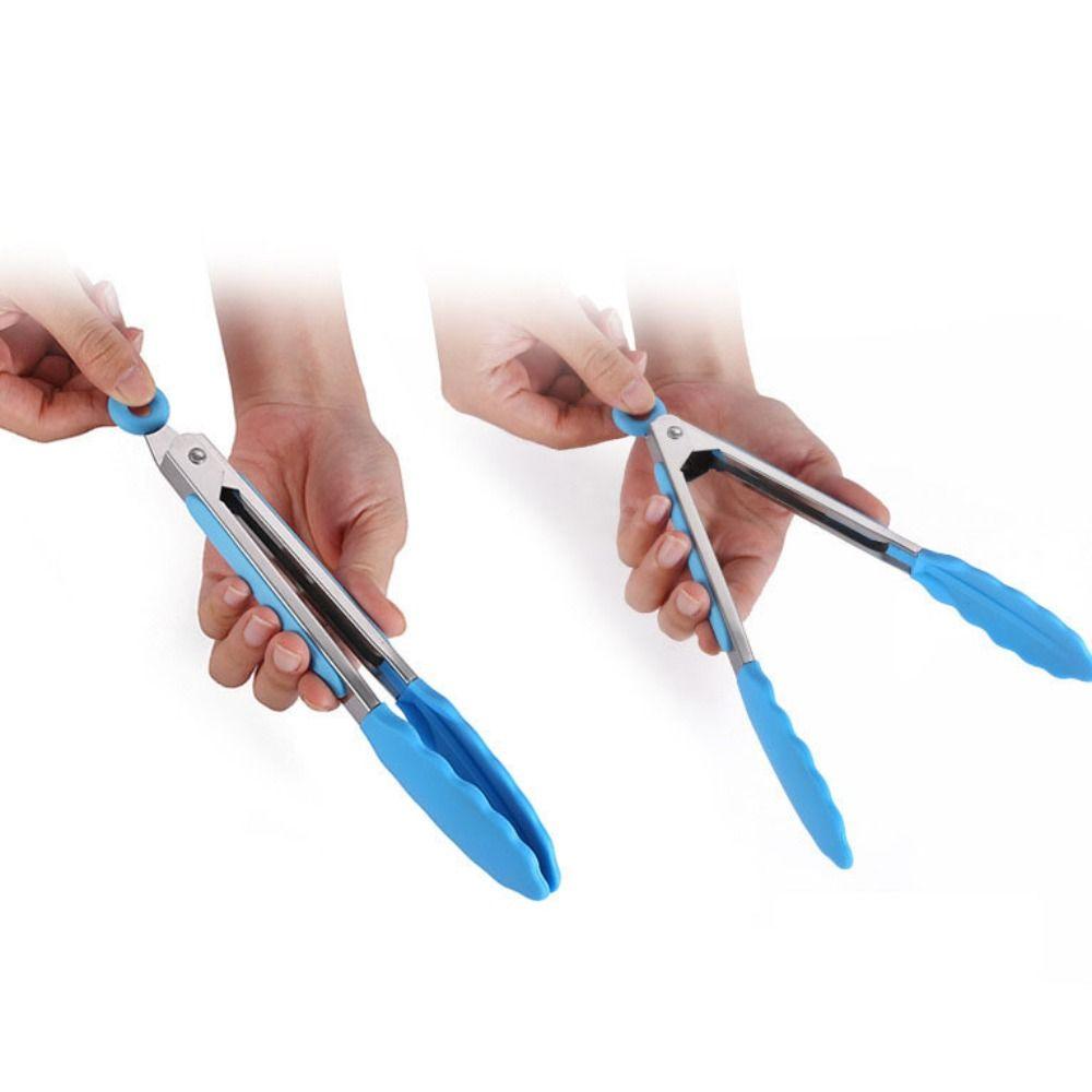 Кухонные принадлежности Нержавеющая сталь Силикон Зажим для еды Щипцы для еды Щипцы для салата Щипцы для готовки Щипцы-ухват