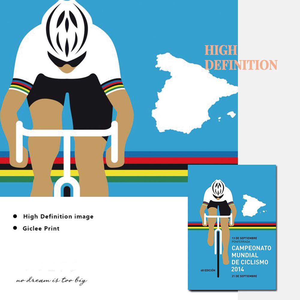 Sports France Universal Cycling Tour Poster Art Prints Ride Gym Stadium Canvas Painting Road World Champion Wall Pictures Decor