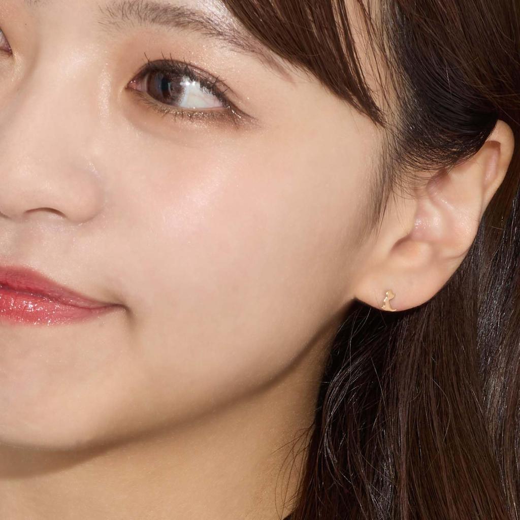 Серьги K10 Пусеты Кошка Золото 10К [Sears] Женские se105-0017-yg