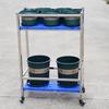 HC Stainless Steel Multi-Tier Plant Stand with Wheels
