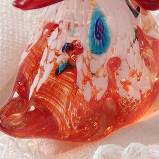 Ручная работа, фигурка петуха с цветной глазурью, статуэтка курицы в деревенском стиле, реалистичная скульптура животного, украшение для полки, рабочего стола в доме и офисе