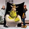 Shrek Theme Printed Blanket - Perfect for Couch, Bed, Travel & Outdoor Use | Machine Washable, Cozy & Durable.