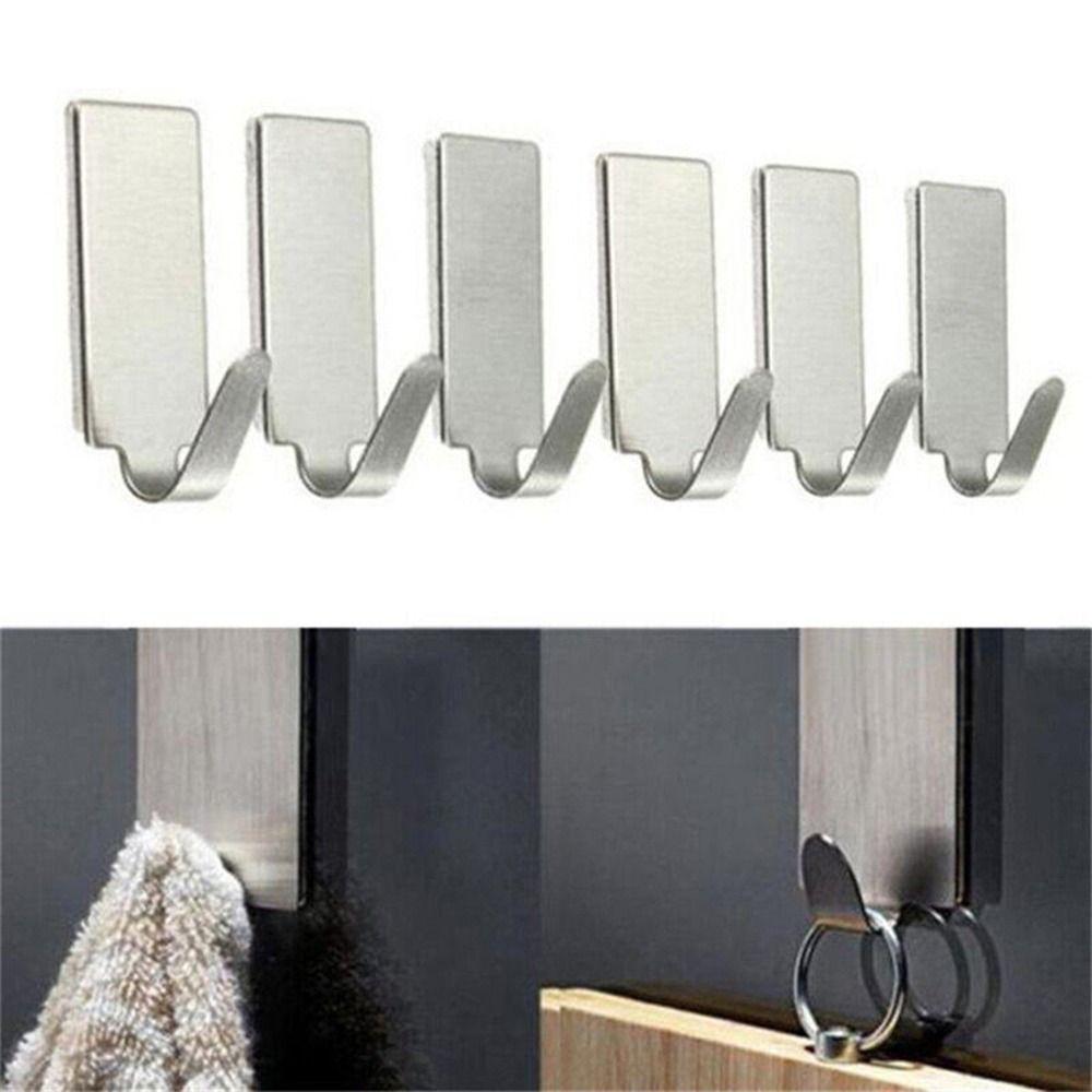 1/6Pcs Kitchen Bathroom Wall Hanger Hook Small Towel Rack Hanger New Bathroom Organizer