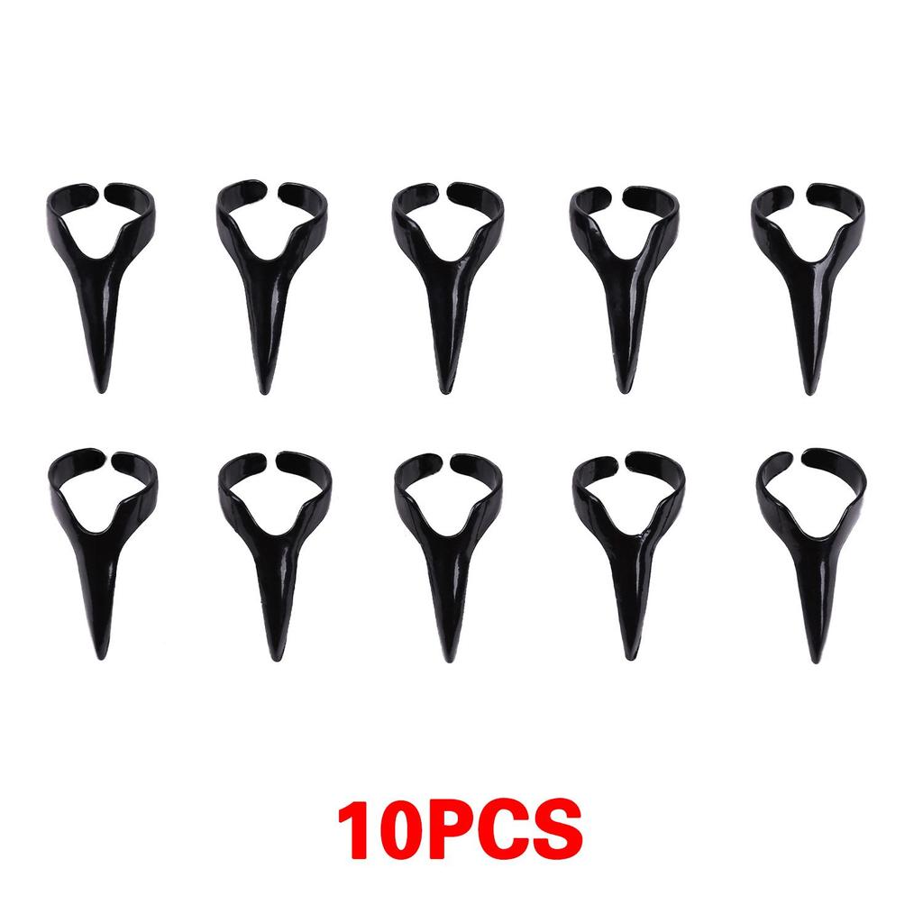 10 шт./компл., аксессуары для кос, инструменты для выбора волос в стиле ретро-панк, аксессуары для волос, готические кольца для ногтей с шипами для плетения волос