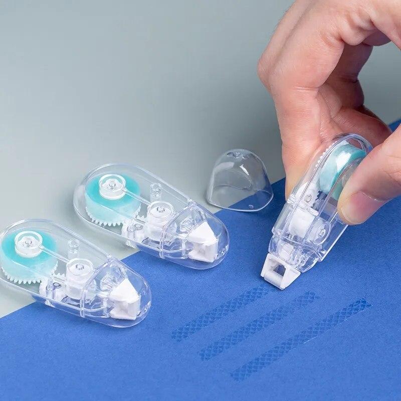 Корректирующая лента большой емкости, которую нелегко сломать, прозрачная студенческая портативная многофункциональная корректирующая лента