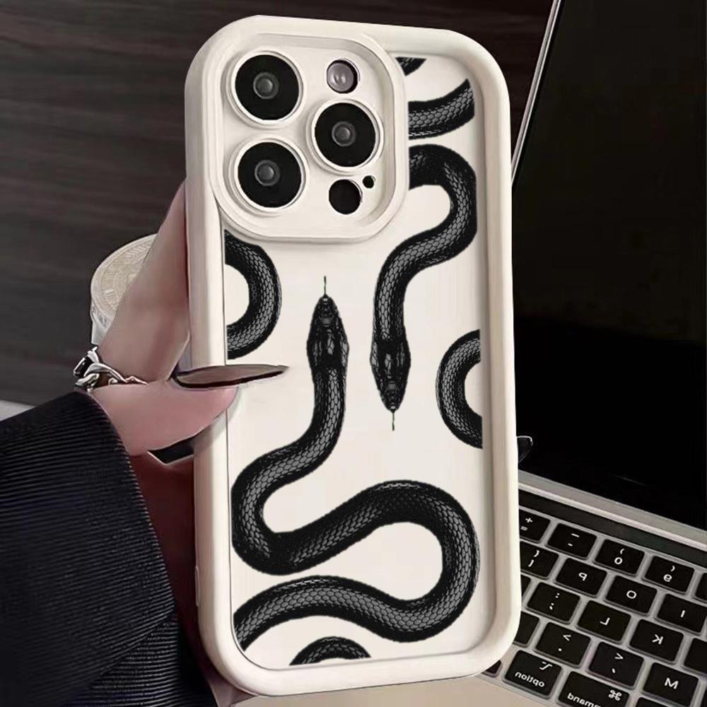 LZ5 Butterfly Black Gold Snake силиконовый чехол для телефона Infinix Smart9 Hot 40i Tecno Camon 20 Moto G22 G30 OnePlus Google Pixel 9 противоударный задний чехол