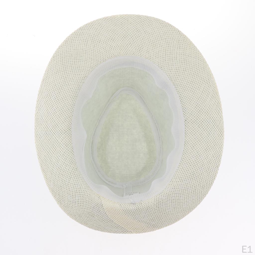 Adult Straw Panama Hat, Sombrero Fedora Trilby Cap, Wide Brim Sunhat, Fancy Dress Sunbonnet