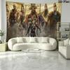 Dynasty Warriors Wall Tapestry Aesthetic Wall Hanging Printed Fabric Blanket Decorative Tapestries for Bedroom Living Room Home Decor