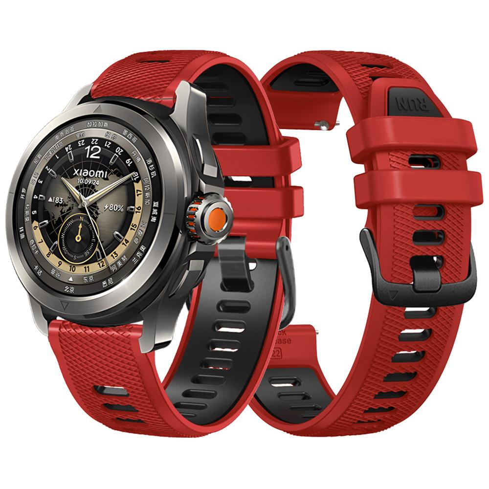 Двухцветный силиконовый ремешок для Xiaomi Watch S4 Спортивный браслет для Mi Watch 2 Pro / S3 S2 46MM S1 Active Браслет Ремешок для часов