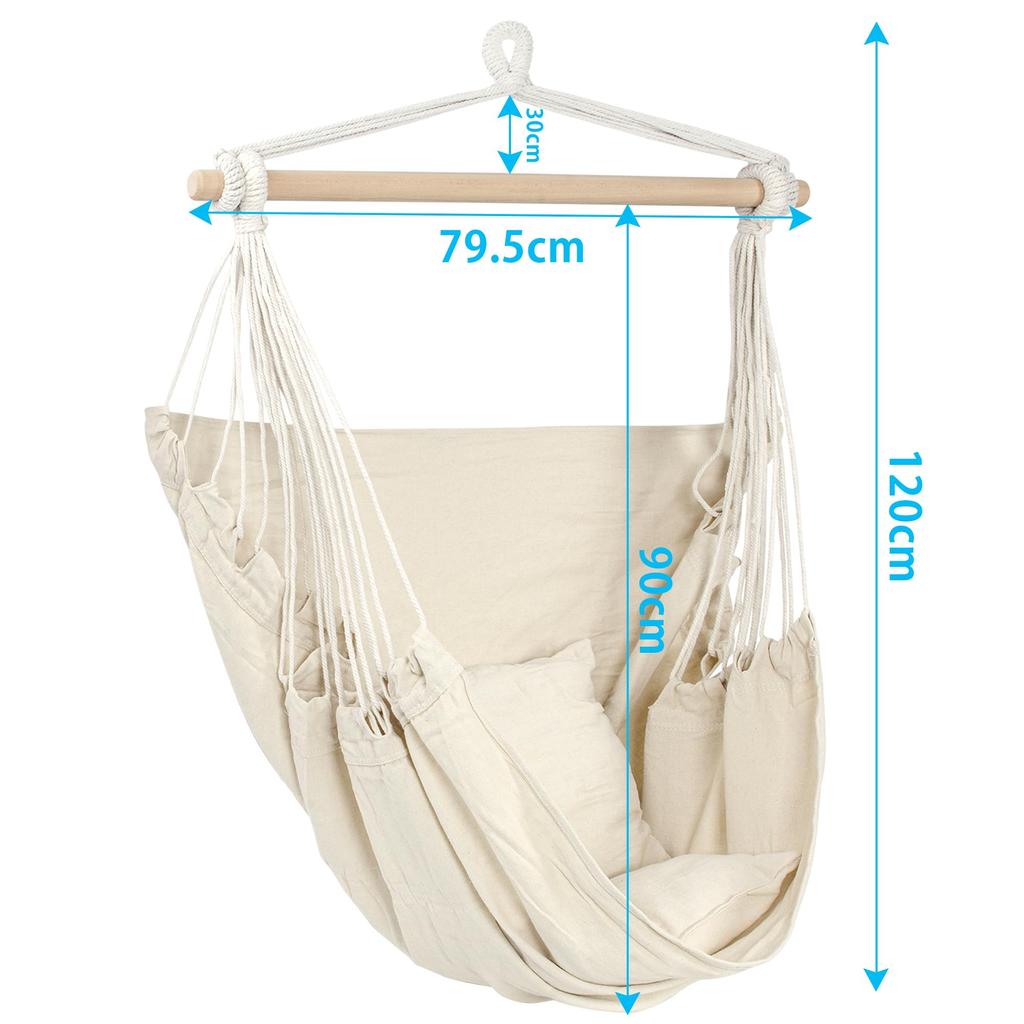 Подвесной гамак, веревка, холст, сад, для взрослых, для стульев, грузоподъемность, включает в себя 2 подушки, стул, тип, стул, кемпинг, стул, ручная вязка
