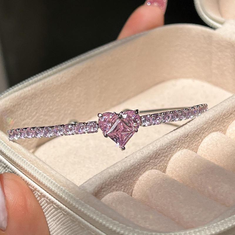 IF ME Luxury Bangle Chain for Women Zircon Artificial Pearls Beads Bracelet Accessories Jewelry