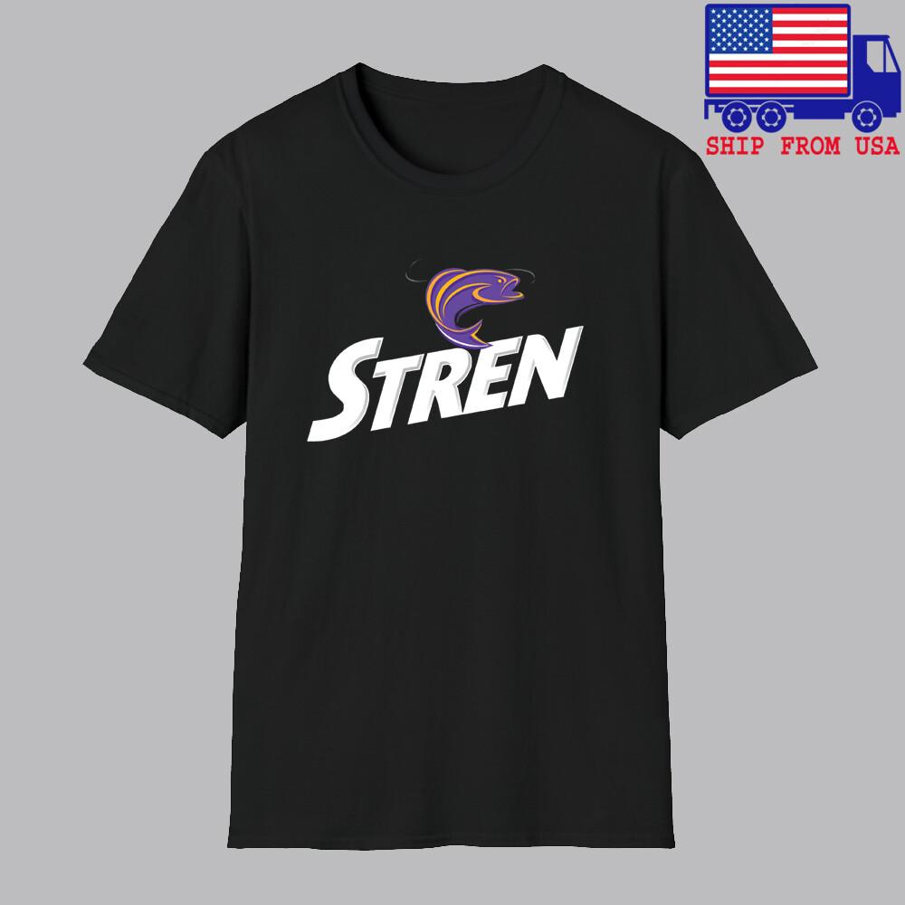 Stren Fishing Men#039;s Black Size S5XL Unisex T-Shirt