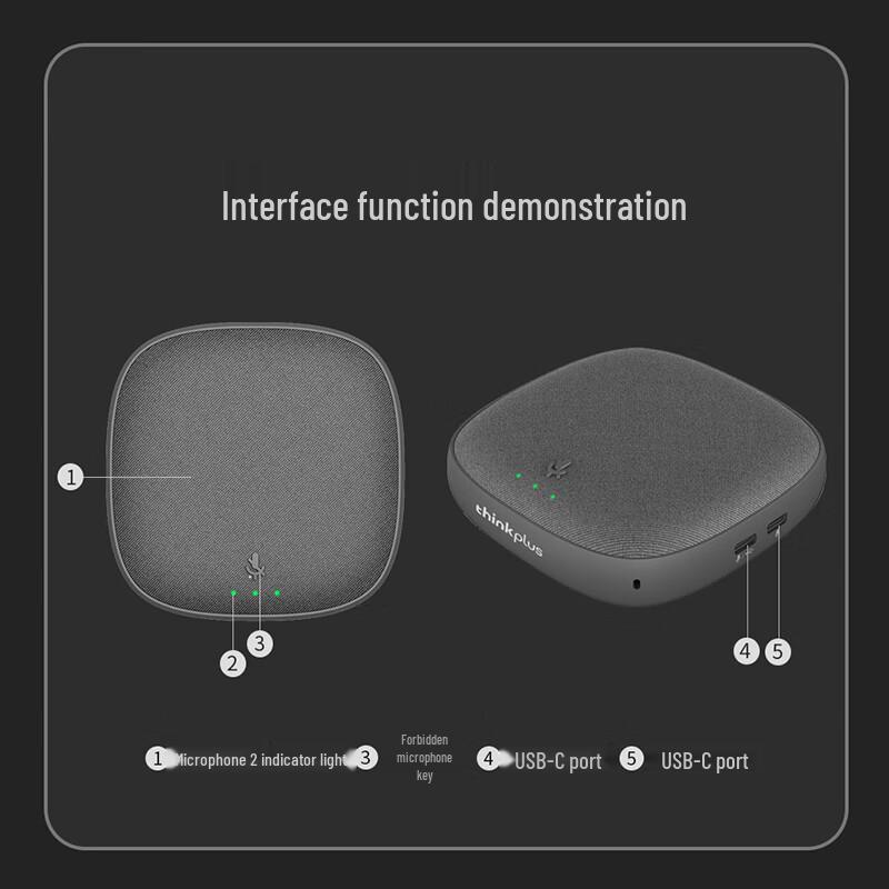 Lenovo MK-MC500 Conference Speakerphone System with 3 Pickup Mics (CN version)