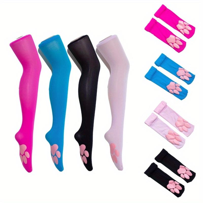 Cat Paw Thigh High Stocking Cosplay Paw Pad Socks Kitten Paw Over Knee Stockings