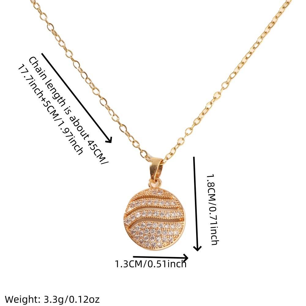 Простые круглые подвески-ожерелья для женщин, модное циркониевое ожерелье, свадебные украшения для вечеринок