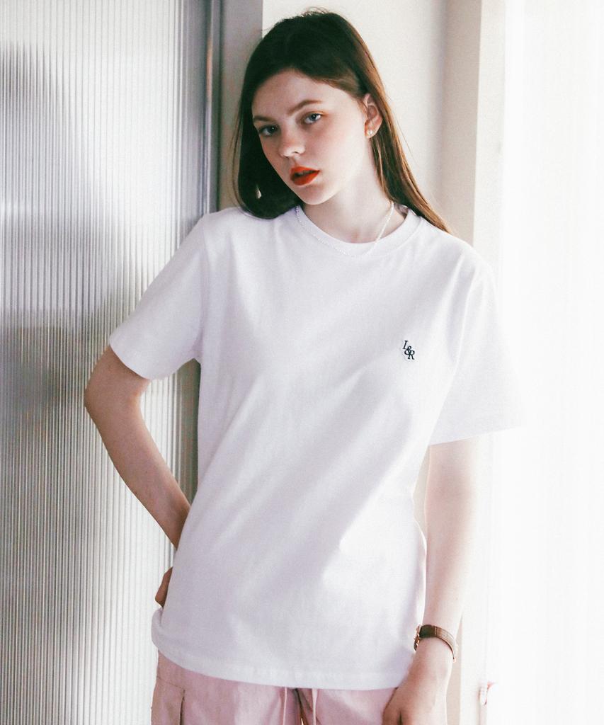 LOSSYROW L&R Patch Point Short-Sleeved T-Shirt White