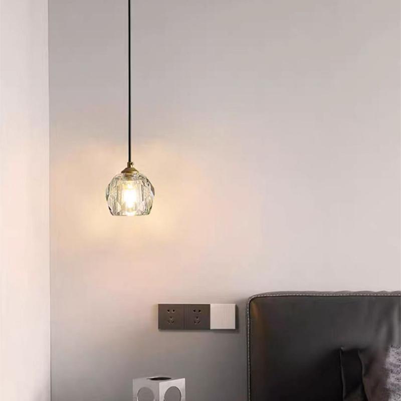 Современная потолочная люстра с хрустальными светильниками, прикроватные светильники в стиле минимализма, светодиодные светильники с одной и двумя головками, золотые лампы, светильники для бара в столовой