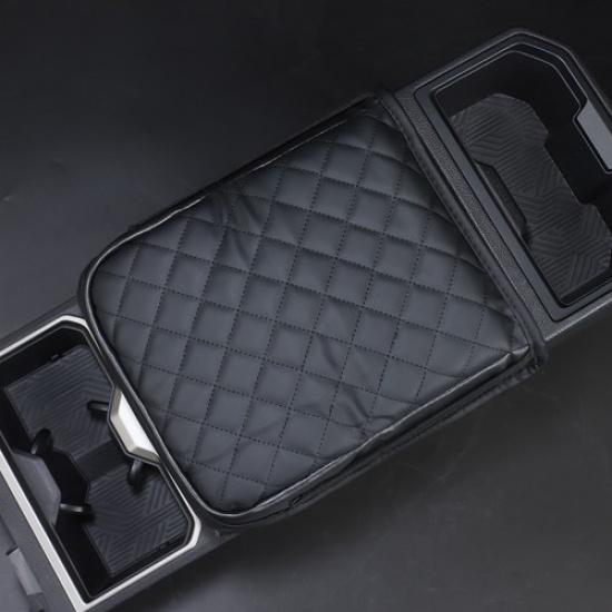 Leather Car Armrest Box Cover Handrest Protect Cover For Toyota Tacoma 2024-2025