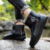 Fashion Super Large Size Men's Rain Shoes Non-slip Waterproof Rain Boots Fleece Thermal Rubber Shoes Short Tube Water Shoe Cover Shoes Women's Fashion