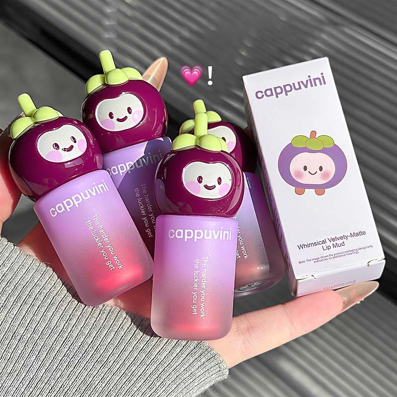 Guava Pink Matte Velvet Lip Gloss Mist Matte Lip Mud Waterproof Non-Stick Cup Lip Glaze Non-drying Liquid Lipstick Korean Makeup