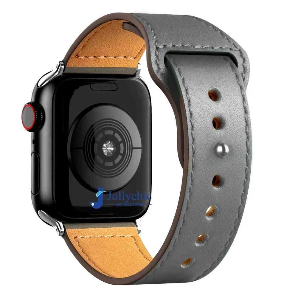Ремешок из кожи для часов Apple Watch Band 44 мм 45 мм 41 мм 40 мм 42 мм 38 мм 49 мм 45 мм браслет Correa IWatch Series 8 Ultra 3 6 SE 7 ремешок