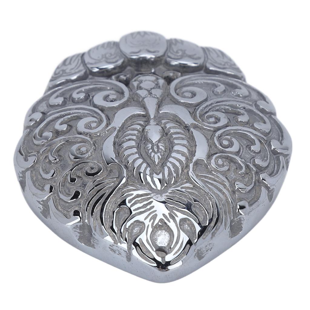 Natural Terahertz Pendant Peacock Pattern Carved Energy Stone Hanging Ornament for Women Men