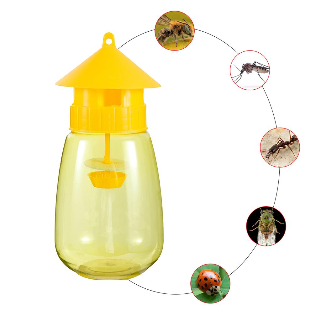 Fruit Fly Trap Yellow Plastic Drosophila Trap Anti Flies Housefly Catcher Garden Orchard Reusable Insect Trap Pest Control Tool