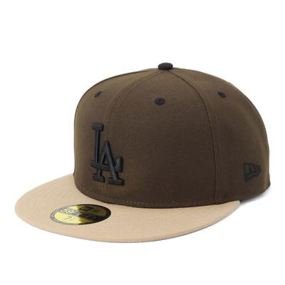 Кепка New Era 59FIFTY, коллаборация с Горо Накацугавой, MLB LA, размер 7, GORO LOSDOD WAL - Двухцветный, грецкий орех/верблюжий, 5/8 (5950 КЭМ)