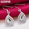 925 Sterling Silver Water Droplets Drop Earring Jewelry