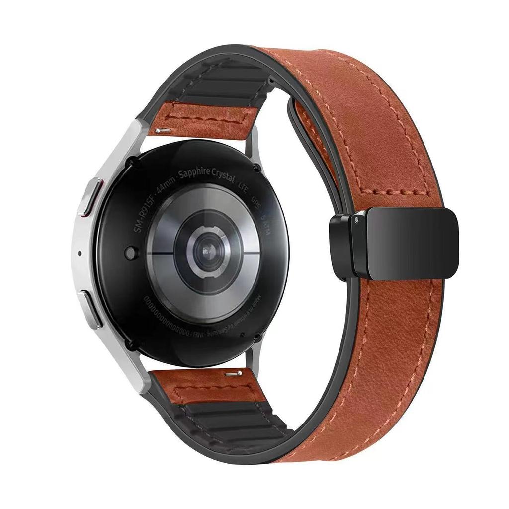 Кожаный ремешок для Apple Watch Ultra Band 49 мм, 45 мм, 41 мм, 40 мм, 44 мм, 42 мм, складной магнитный браслет iWatch series 9, 8 SE, 7, 6, 5, 4, 3, 2, 38 мм, силиконовый браслет