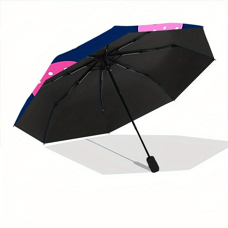 1pc Strawberry Pattern Automatic Umbrella - 8-Rib Foldable Design, Outdoor Adventures, and Family Celebrations yy250829096