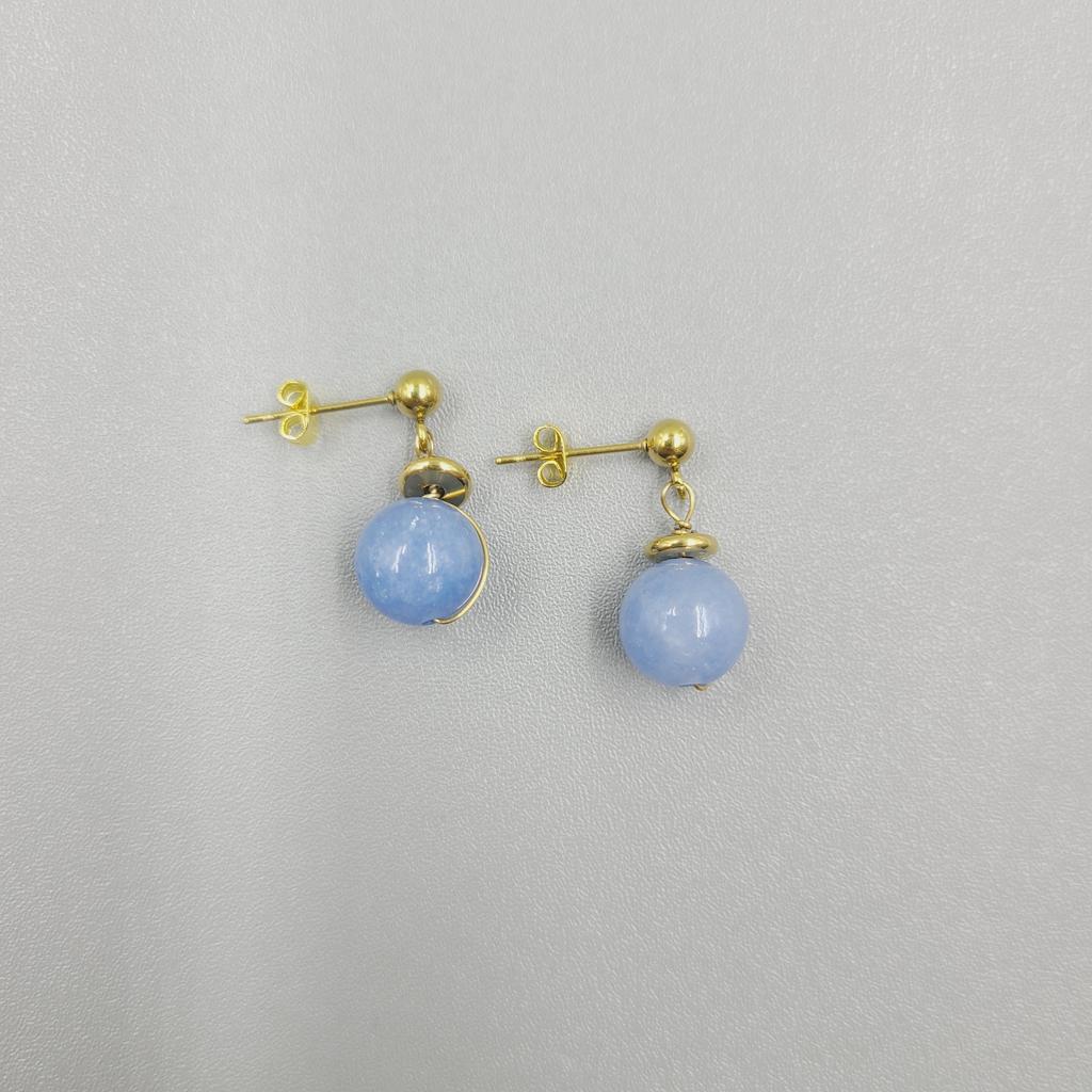 Summer Beach Jewelry Dainty Layering Choker Chunky Gemstone Genuine Aquamarine Beaded Necklace with Gold Toggle Clasp