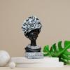 Graceful Afro-Inspired Woman Figurine | A Celebration of Culture & Beauty | Elevate Your Décor with Timeless Elegance – Pack of 1, Black & Grey