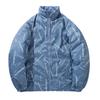 Two Sided Letter Print Thick Fleece Stand Collar Loose Cotton Puffer Jacket For Men Women