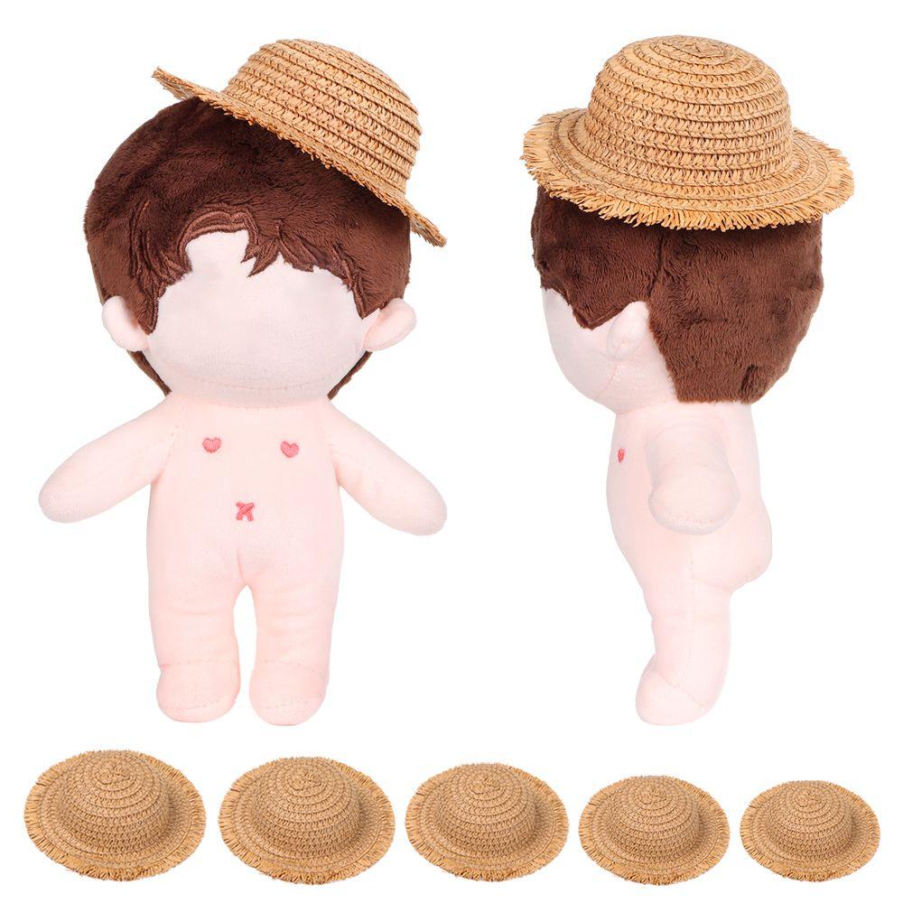 Handmade Tassel Hat Mini Straw Hat Hand Weaved Hats Doll Hat Accessories Doll House Ornament