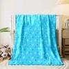The pattern consists of scattered lightning bolt shapes in varying blue tones. for all seasons blanket lunch break throw gift