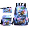 New Kapibara Student School Bag Fashion Popular Backpack Shoulder Bag Pencil Bag Three-piece Set