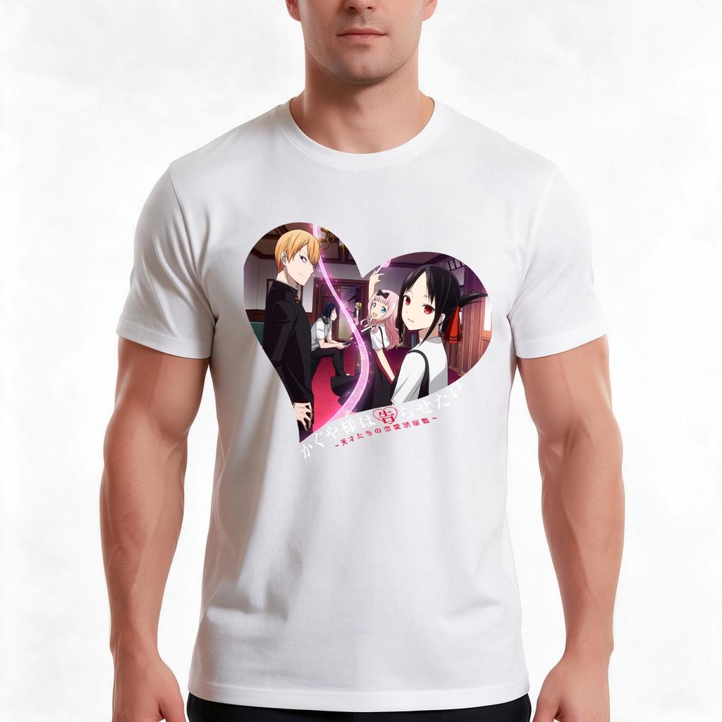 Kaguya Sama Tshirt Summer Casual Cotton Tee Oversized Streetwear Tops Vintage Graphic Print Loose Fit Short Sleeve