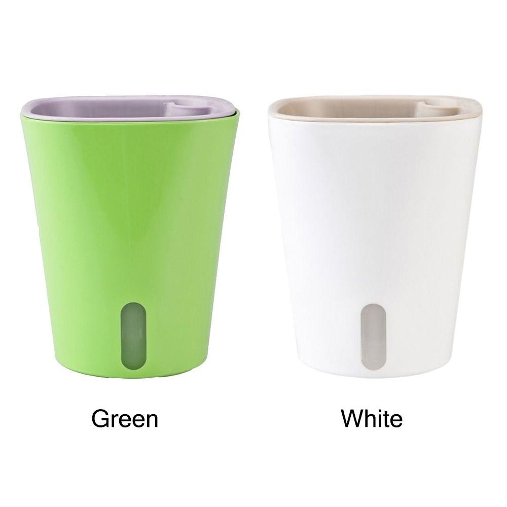 Самополивающийся цветочный горшок для растений, пластиковые бамбуковые кашпо, выращивание в почве, маленький горшок, настольный