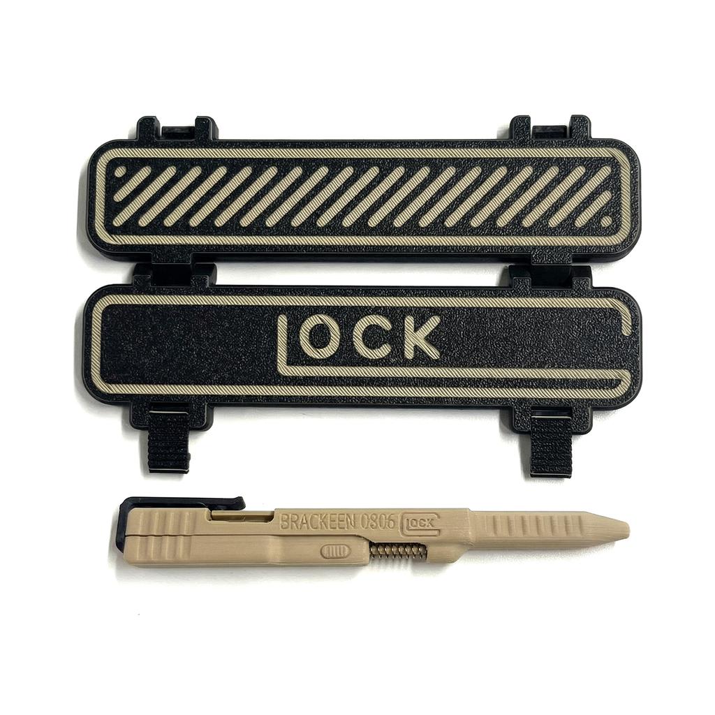 Tactical 3D Printed Slide Action Pens EDC with Case Creative Novelty Writing Tool Refillable Smooth Ink Pen for Men Gift